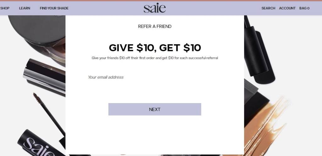 Dedicated landing page referral placement