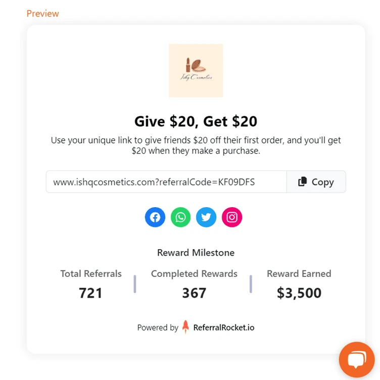 Preview Referral Rocket