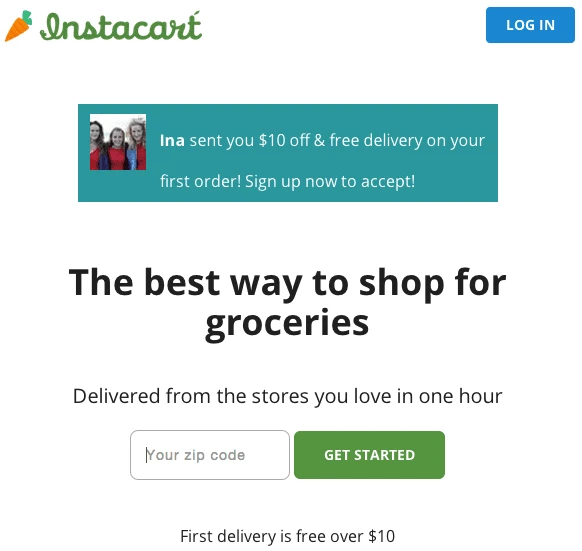 Instacart Referral program