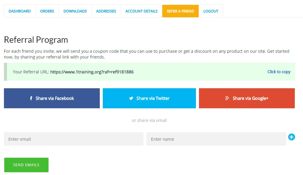 Increasing visibility of your referral program is important to get more of your customers sign up for your program