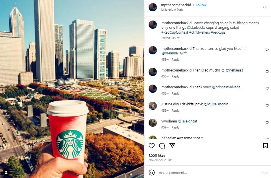 starbucks social media
