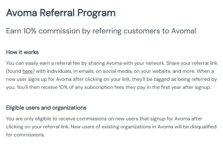 Avoma referral program