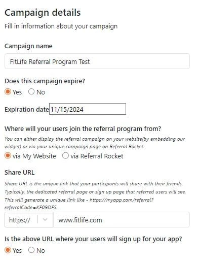 Fitlife camaign details